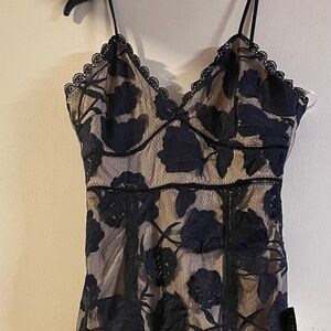 Navy blue lacy tatting LuLu’s Dress